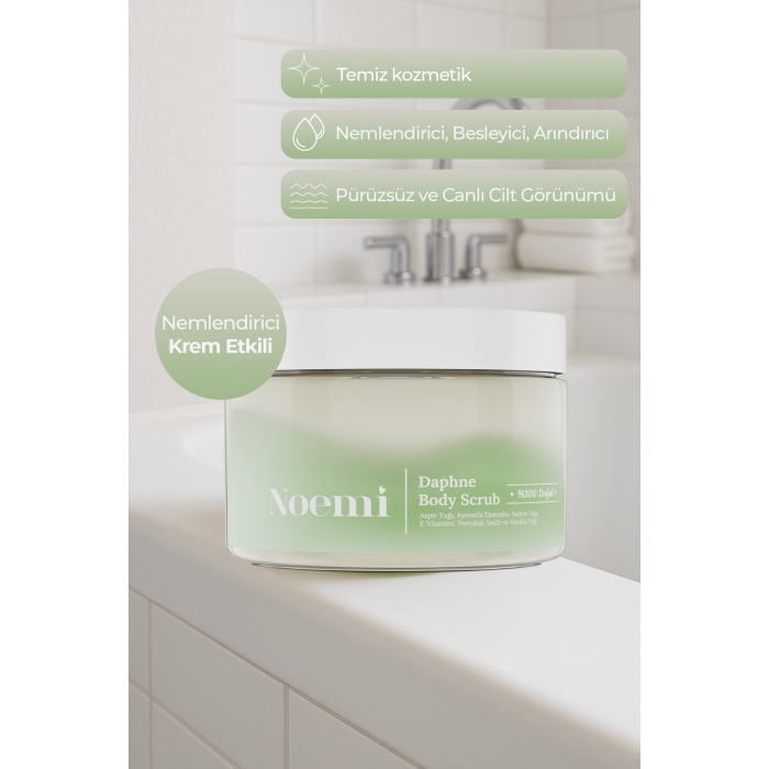 Noemi %100 Doğal Body Scrub - Yoğun Nemlendirici Etkili El Ve Vücut Peelingi - Daphne 330gr