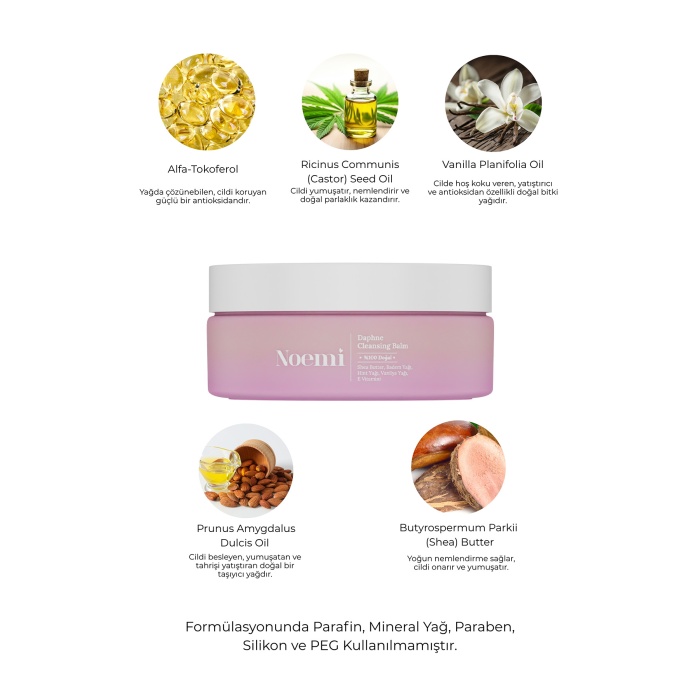 %100 Doğal Makyaj Temizleme Balmı - Make Up Remover Balm - Vanilya Kokulu - 150ml