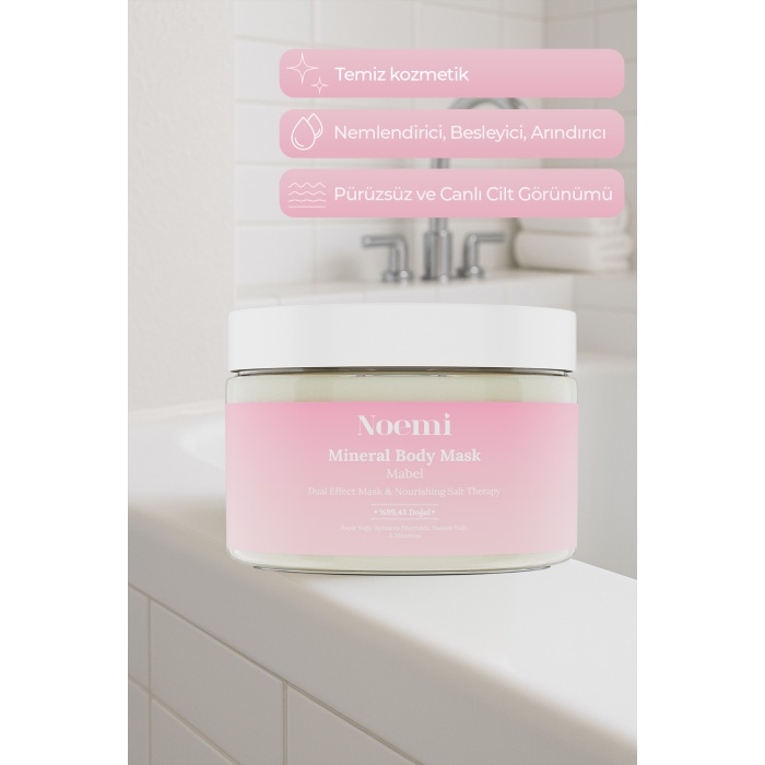 Doğal Mineral Body Mask Mabel / Çift Etkili & Besleyici Tuz Terapisi / Peeling + Yoğun Nem Bakımı