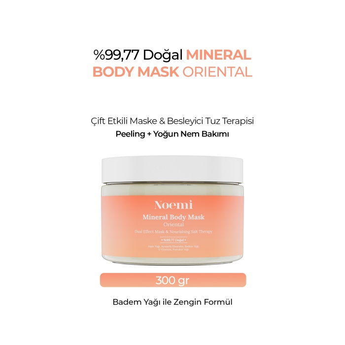 Doğal Mineral Body Mask Oriental / Çift Etkili & Besleyici Tuz Terapisi / Peeling + Yoğun Nem Bakımı