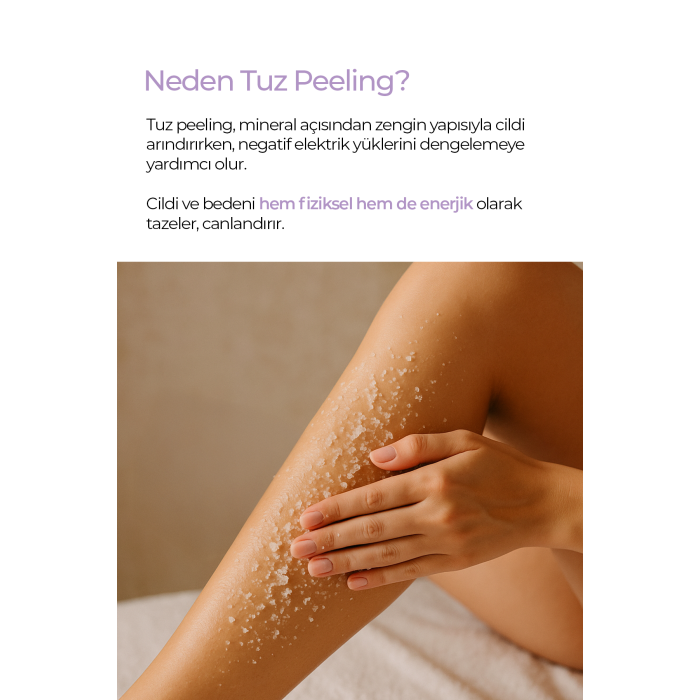 Doğal Mineral Body Mask Amethyst / Çift Etkili & Besleyici Tuz Terapisi / Peeling + Yoğun Nem Bakımı