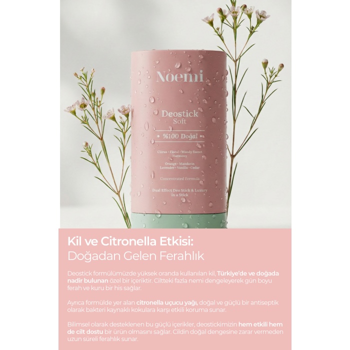 %100 Doğal Deo Stick / Roll On - Vanilya Kokulu Ve Nemlendirici Etkili - 20ml – Soft