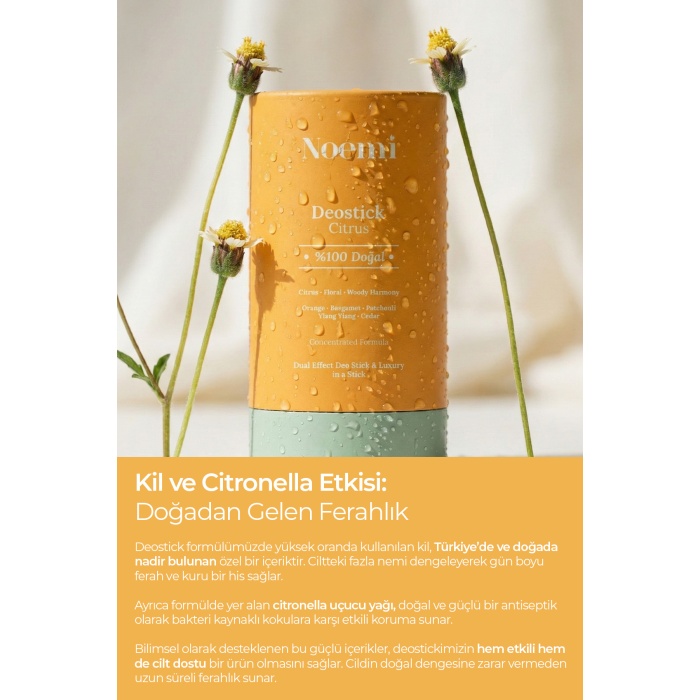 %100 Doğal Deo Stick / Roll On - Nemlendirici Etkili - 20ml – Citrus