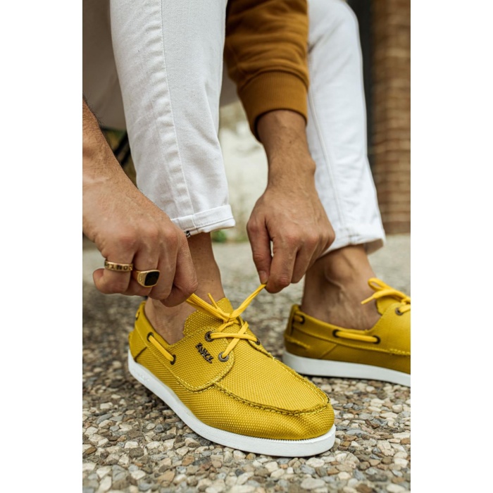 Knack Mevsimlik Keten Ayakkabı 008 Sarı