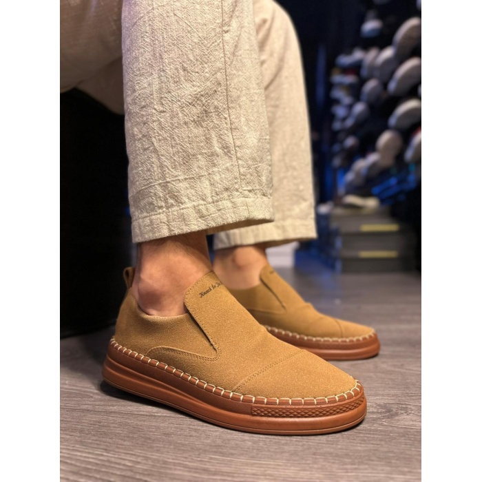 Knack Bağcıksız Mevsimlik Süet Ayakkabı 019 Taba