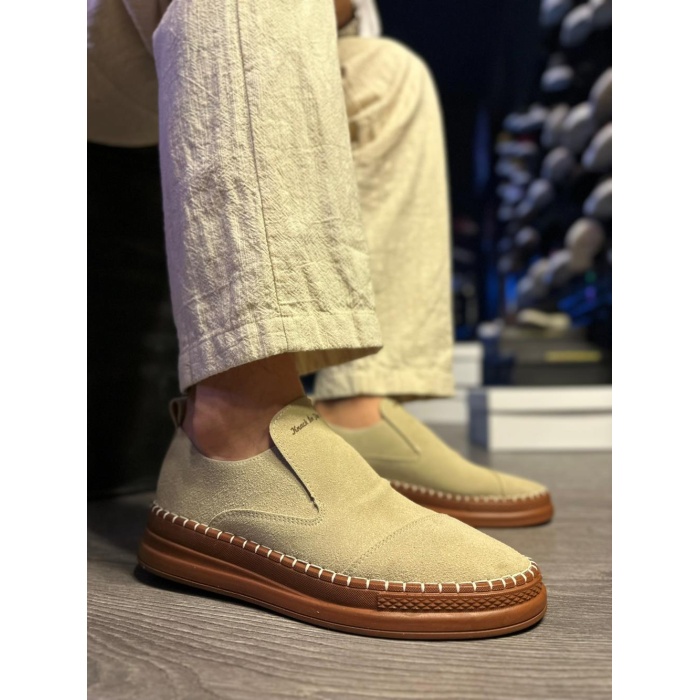 Knack Bağcıksız Mevsimlik Süet Ayakkabı 019 Vizon