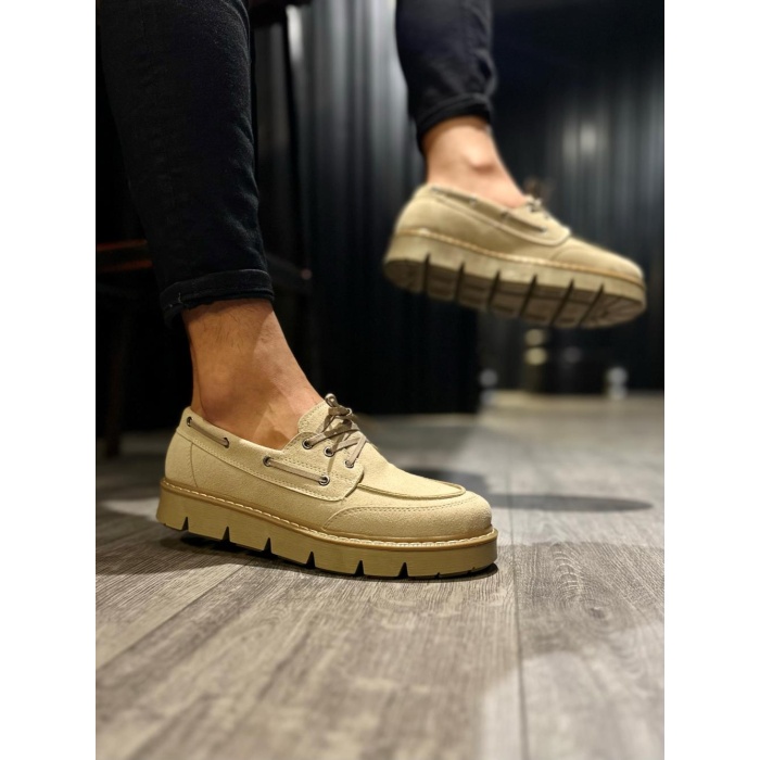 Knack Yüksek Taban Klasik Ayakkabı 778 Vizon Süet