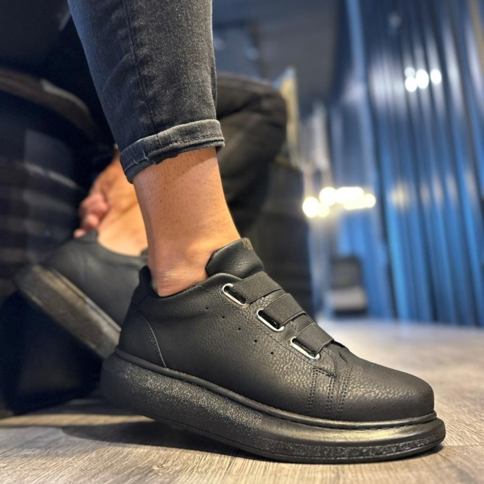 Knack Sneakers Ayakkabı 889 Siyah (Siyah Taban)