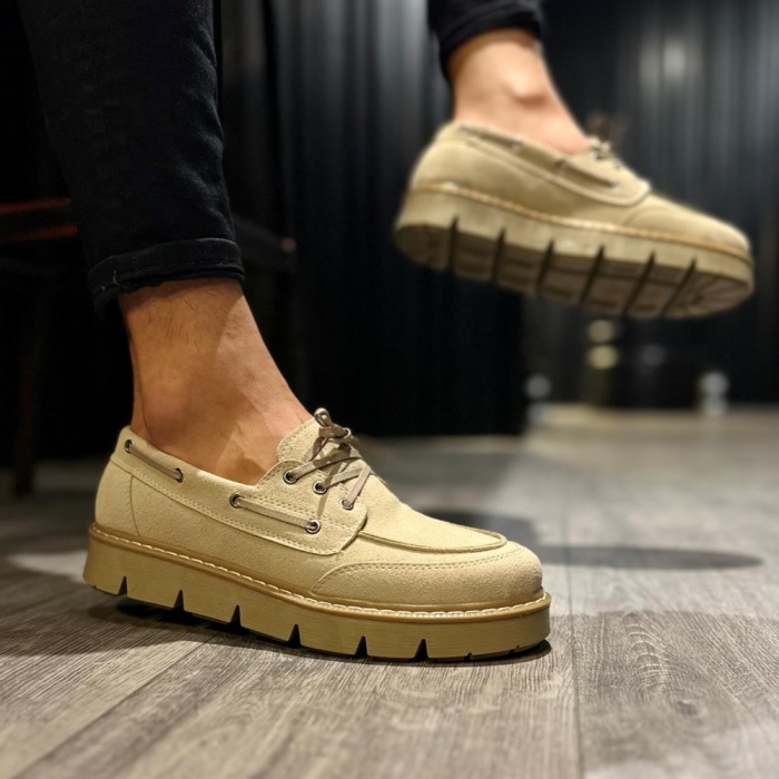 Knack Yüksek Taban Klasik Ayakkabı 778 Vizon Süet