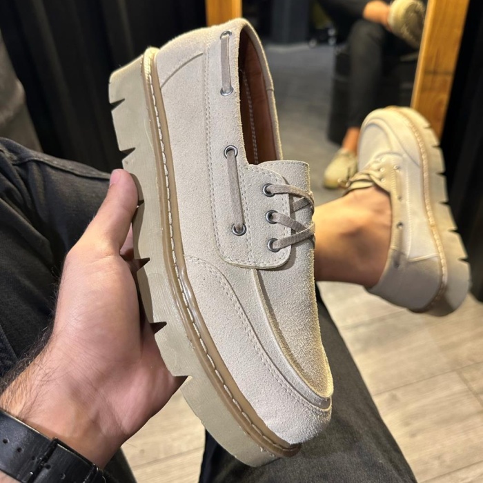 Knack Yüksek Taban Klasik Ayakkabı 778 Vizon Süet