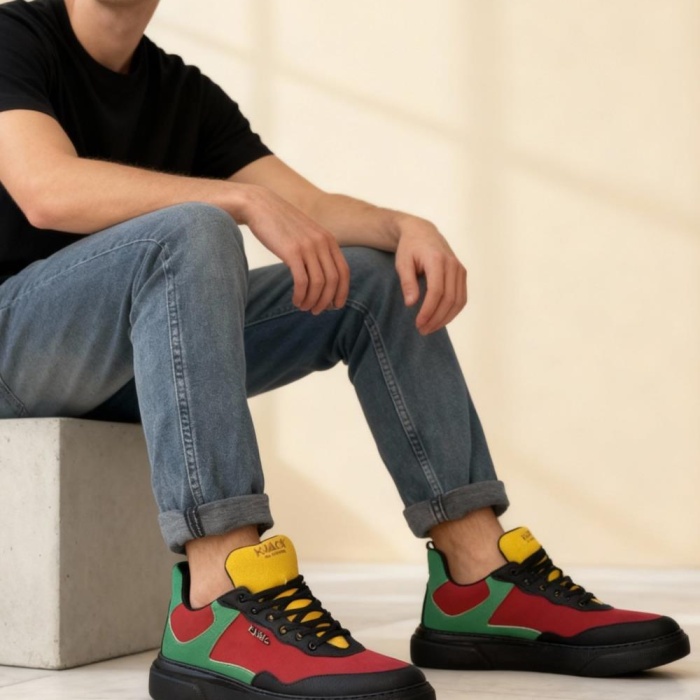 Knack Günlük Ayakkabı R10 Kırmızı Yeşil Sarı