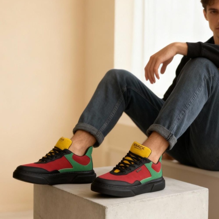 Knack Günlük Ayakkabı R10 Kırmızı Yeşil Sarı
