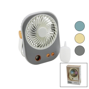 SU SPREYLİ USB MİNİ FAN 15.5X12CM MASA ÜSTÜ USB ŞARJLI 2İN1 KULP=TAŞIMA - DURUŞ 3 KADEME HIZ BJJ-566 (5381)