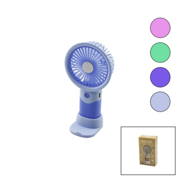 USB ŞARJLI MİNİ EL FANI ÇAP:8.4 - Y:16CM SABİT BAŞLIK 3-KADEME HIZT ELEFONLUKLU MASAÜSTÜ AYAK VANTİLATÖR (5381)