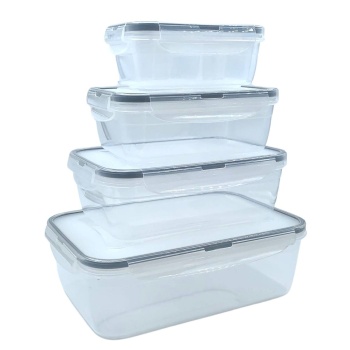 4'lü İç İçe Sızdırmaz Contalı Kilitli Kapaklı Plastik Erzak Saklama Kapları LC315 (5381)