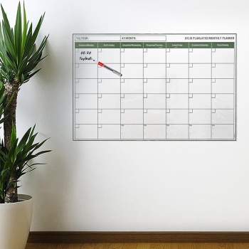 Manyetik Yapışkanlı Bir Aylık Program Planlayıcı Takvim 85x56 cm (5381)