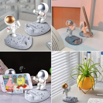 Mini Astronot Model Telefon ve Tablet Tutucu Standı (5381)