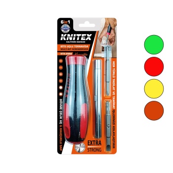 6IN1 - ÇIKAR TAK  KAUÇUKLU BİTS UÇLU TORNAVİDA (5381)