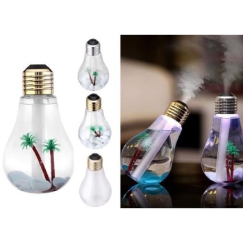 Hava Nemlendirici Ampul Görünümlü Hazneli Buhar Makinesi 400 ml. (5381)