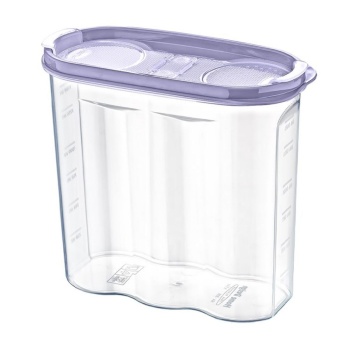 2 Kapaklı Ölçekli Erzak Kuru Gıda Saklama Kutusu Kabı - 1,7 Litre - SA935 (5381)