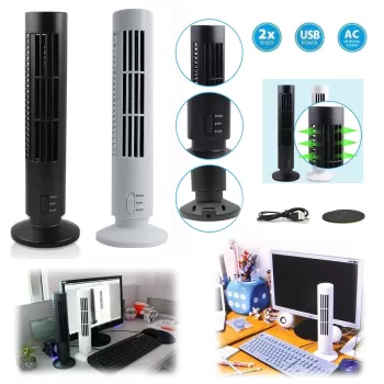Kule Tipi USB Elektrik Fan Yapraksız Klima Fanı (5381)