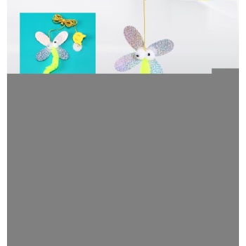 Kelebek Model Elastik Kendinden Yapışkanlı Kedi Oyun Oltası (5381)