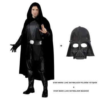 Star Wars Luke Skywalker Pelerini Yetişkin Ve Maskesi (5381)