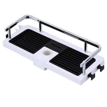 Banyo Direğine Asılabilir Köşelik Şampuanlık Sabunluk Çift Askılı Düzenleyici Raf Paslanmaz (5381)