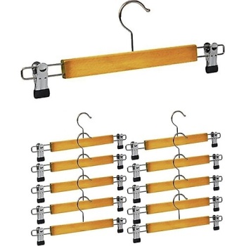 10 ADET AHŞAP METAL UÇLU PANTOLON VE ETEK ASKISI (5381)