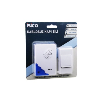 WİRELES KABLOSUZ KAPI ZİLİ PİLLİ 16 FARKLI MELODİ 50MT ÇEKİM ALANI PİL = 2AA - DÜĞME = 23A (5381)
