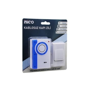 WİRELES KABLOSUZ KAPI ZİLİ PİLLİ 16 FARKLI MELODİ 50MT ÇEKİM ALANI PİL = 2AA - DÜĞME = 23A (5381)