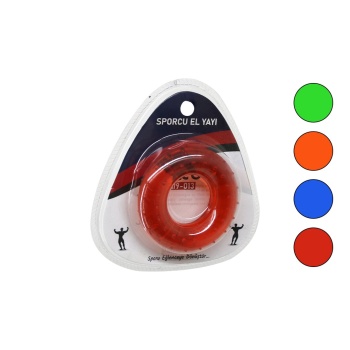 HALKA MODEL ŞEFFAF - RENKLİ SPORCU SİLİKON EL YAYI (5381)