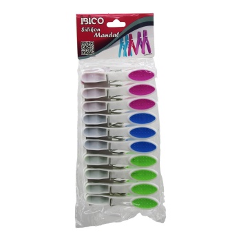 120 ADET RENKLİ SİLİKON AĞIZ - BAS-AÇ BEYAZ PLASTİK MANDAL (5381)