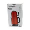 AWOX FRESCO KIRMIZI ELEKTRİKLİ ÇAY MAKİNESİ ÇAYCI SET 1.7LT SU ISITICI + 1.2LT DEMLİK PASLANMAZ ÇELİK GÖVDE 2200W (5381)