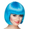 Turkuaz Renk Parti Peruğu Küt Saç (5381)