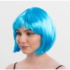 Turkuaz Renk Parti Peruğu Küt Saç (5381)