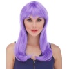 Mor Renk Uzun Düz Parti Peruğu (5381)