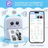 Taşınabilir Yazıcı, Mini Cep Kablosuz Termal Yazıcı Android iOS Akıllı Telefonlar için Uygun, BT Mürekkepsiz Baskı, Etiketler, Fişler, Fotoğraflar, Notlar, Öğrenme (5381)