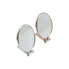 OVAL   6.5 İNÇ=16.5X13CM  MAKYAJ AYNASI  ÇİFT TARAFLI   BRONZ - GÜMÜŞ PLS.ÇERÇEVE   KATLANIR AYAKLI (5381)