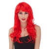 Kırmızı Renk Uzun Dalgalı Parti Peruğu (5381)