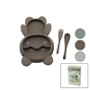 AYICIK MODEL=3 BÖLMELİ BEBEK BESLENME SETİ 3PCS=MAMA KABI-KAŞIK-ÇATAL 500ML RENKLİ PLST (5381)