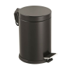 3LT SİYAH PEDALLI METAL ÇÖP KOVASI (5381)