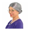 Gri Renk Yaşlı Peruğu Takma Saç Büyükanne Peruğu Yetişkin Çocuk Uyumlu (5381)