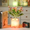 Işıklı Yapay Çiçek – Pembe Saksılı LED Dekoratif Bitki, Masaüstü ve Ev Ofis Aydınlatmalı Süs Bitkisi (5381)