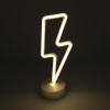 Dekoratif Şimşek Şeklinde Pilli Neon Led Lamba Süs Masa Lambası (5381)