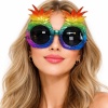 Tropikal Ananas Tasarımlı Renkli Hawaii Parti Gözlüğü (5381)