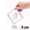 9x9 cm Standlı 3D Takı Ziynet Hatıra Koleksiyon Saklama Kutusu Şeffaf Film Çerçevesi (5381)