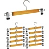 10 ADET AHŞAP METAL UÇLU PANTOLON VE ETEK ASKISI (5381)
