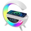 KABLOSUZ ŞARJLI HOPARLÖR SPEAKER G KASA RGB IŞIKLI SAAT FM RADIO ALARM BT USB TF AUX (5381)