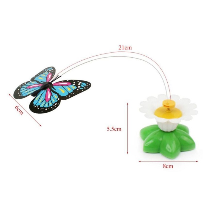 Hareketli Dönen Kelebek - Kedi Oyuncağı ( Pille Çalışır) (5381)